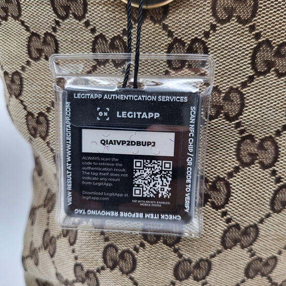 GUCCI PM CANVAS LEATHER TOTE BAG...Authentic w/ COA.... - Picture 2 of 15